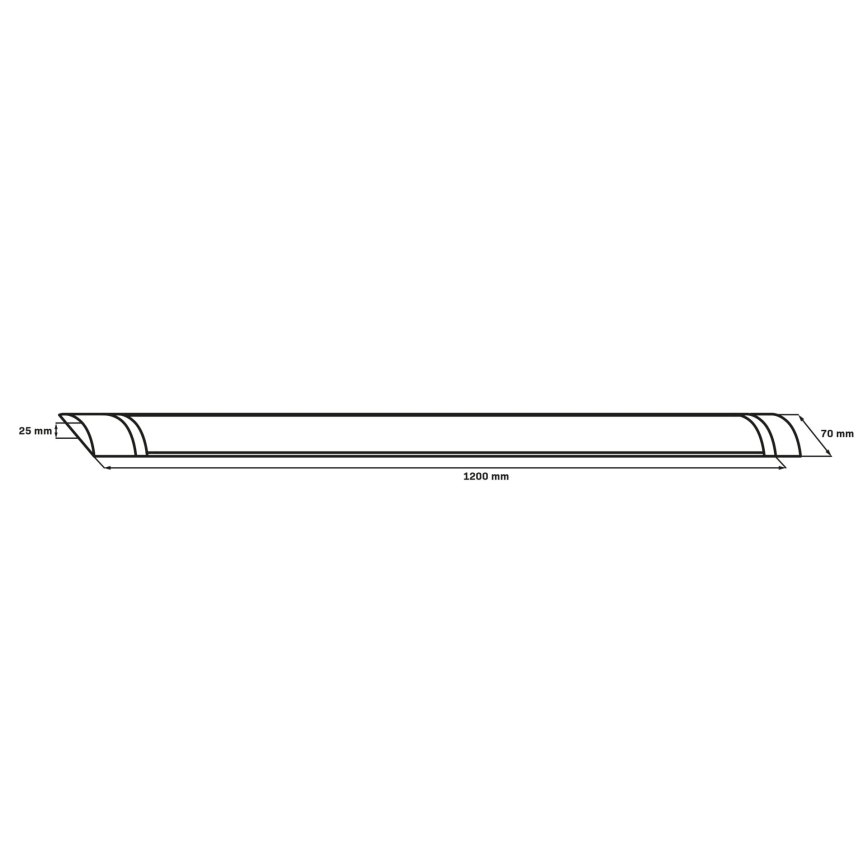 LED Linear Luminaire LED/36W/230V 4000K 120 cm Black