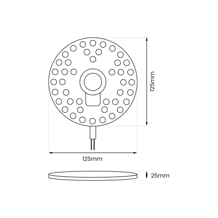 LED Magnetic module LED/12W/230V d. 12,5 cm 4000K