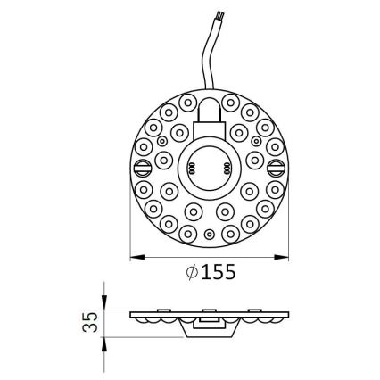 LED Magnetic Module LED/18W/230V dia. 15,5 cm 2700/3000/4000/5000/6500K