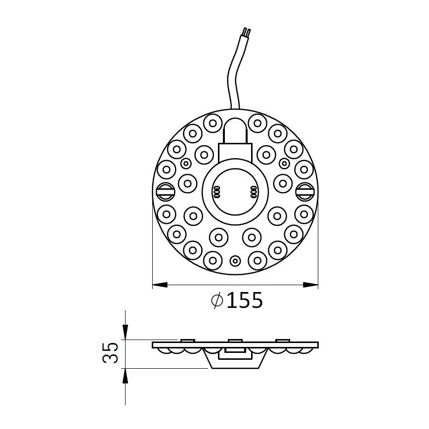 LED Magnetic Module LED/18W/230V dia. 15,5 cm 2700/3000/4000/5000/6500K