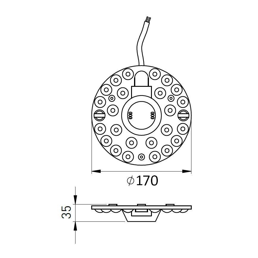 LED Magnetic Module LED/18W/230V dia. 17 cm 2700/3000/4000/5000/6500K