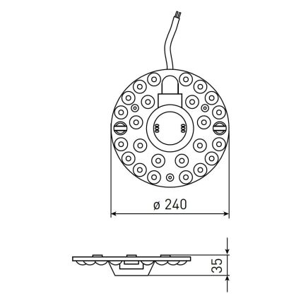LED Magnetic Module LED/36W/230V Ø 24 cm 2700/3000/4000/5000/6500K