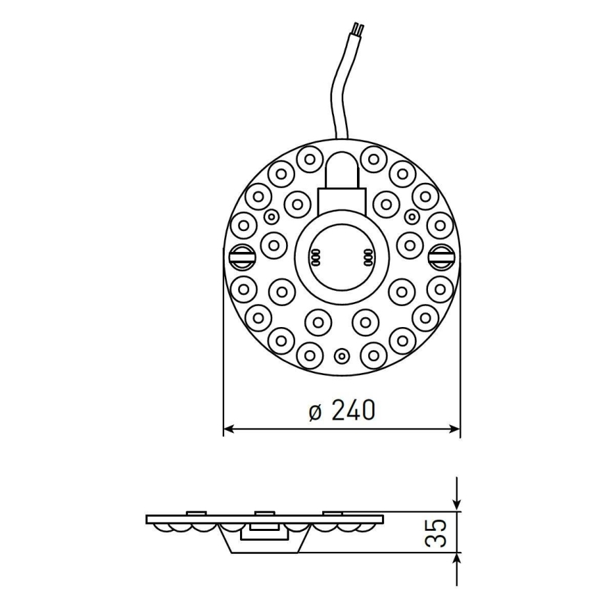 LED Magnetic Module LED/36W/230V Ø 24 cm 2700/3000/4000/5000/6500K