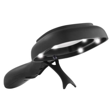 LED Magnifier 2,5xZOOM with a backlight and UV light LED/UV/2xAAA