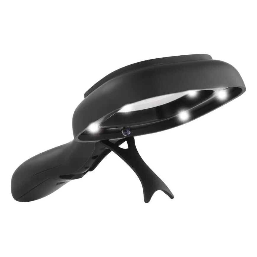 LED Magnifier 2,5xZOOM with a backlight and UV light LED/UV/2xAAA