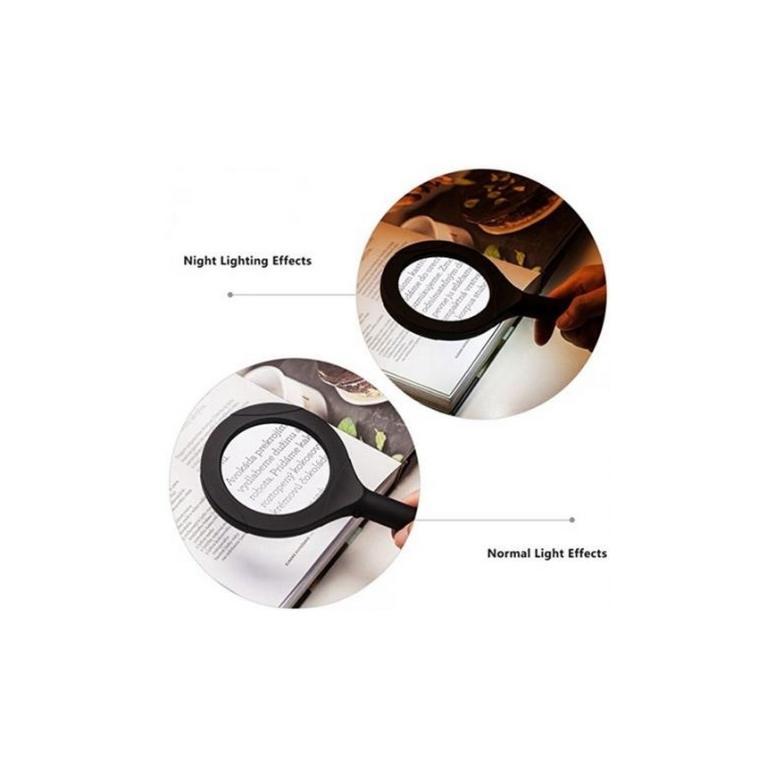LED Magnifier 5×ZOOM with a backlight LED/3W/2xAA IP44