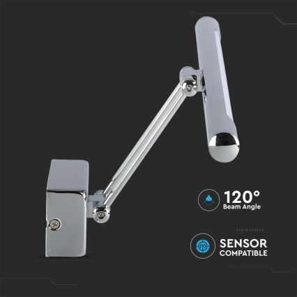 LED Mirror lighting LED/9W/230V 3000K 50cm shiny chrome