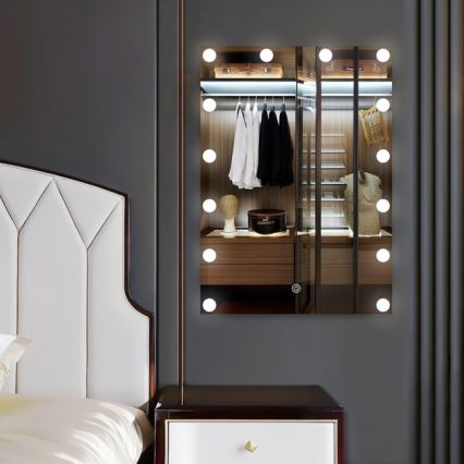 LED Mirror with light 14xLED/1W/230V 3000/4000/6000K 70x50 cm IP44