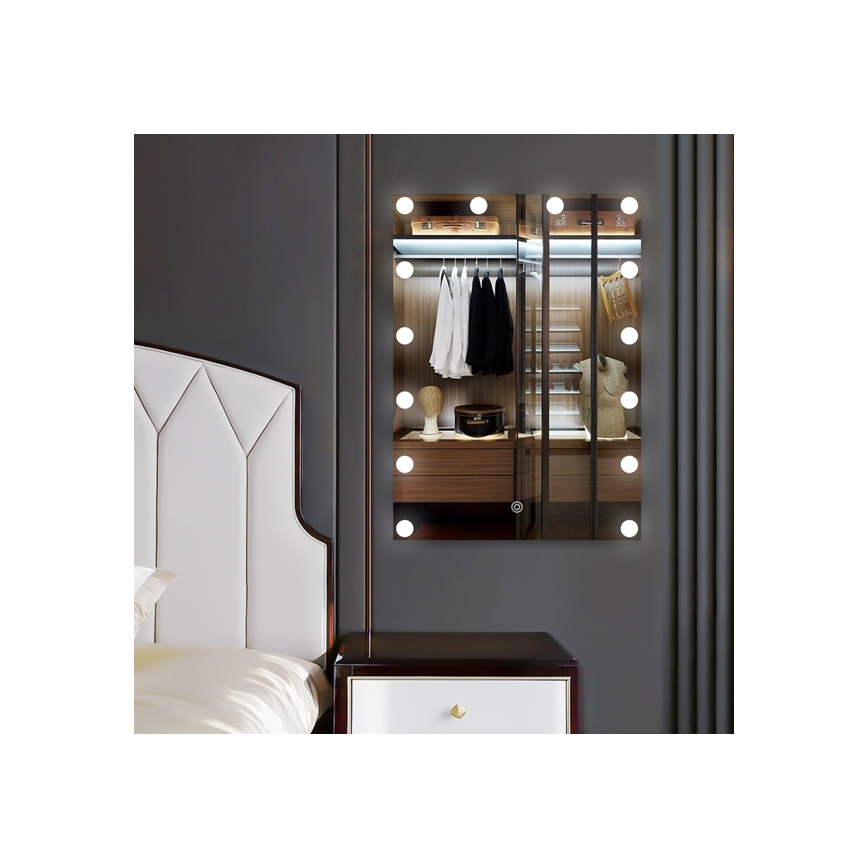 LED Mirror with light 14xLED/1W/230V 3000/4000/6000K 70x50 cm IP44