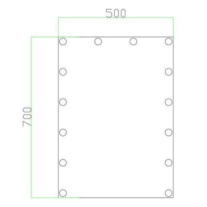 LED Mirror with light 14xLED/1W/230V 3000/4000/6000K 70x50 cm IP44