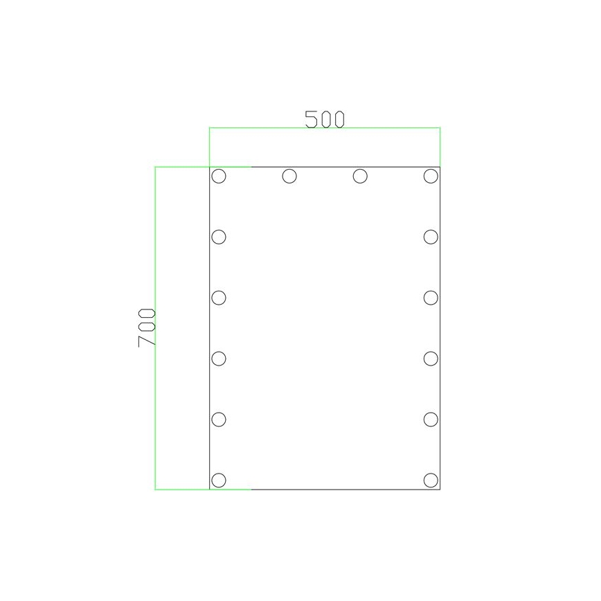 LED Mirror with light 14xLED/1W/230V 3000/4000/6000K 70x50 cm IP44