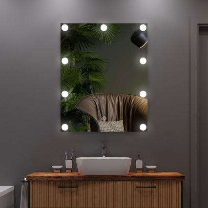 LED Mirror with light 9xLED/1W/230V 3000/4000/6000K 50x40 cm IP44