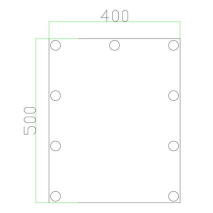 LED Mirror with light 9xLED/1W/230V 3000/4000/6000K 50x40 cm IP44