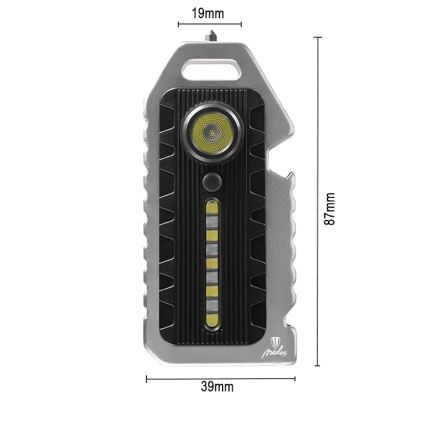 LED Multifunctional dimmable rechargeable flashlight LED/1W/5V IP44 400 mAh 50 lm