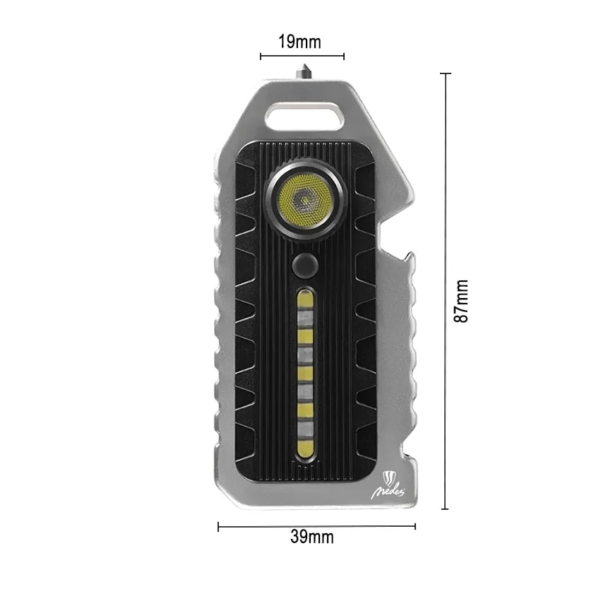 LED Multifunctional dimmable rechargeable flashlight LED/1W/5V IP44 400 mAh 50 lm