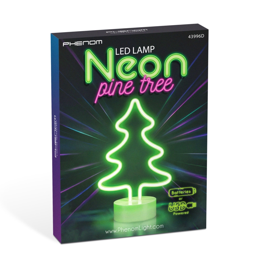 LED Neon Table Decoration LED/2W/3xAA USB Tree