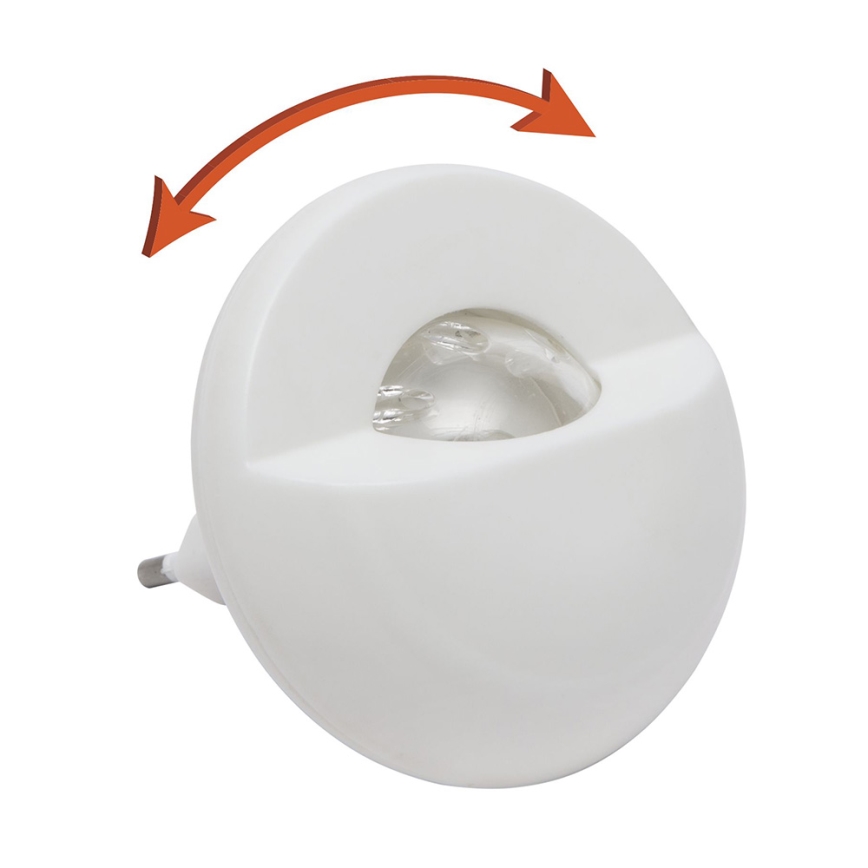 LED Orientation socket light with sensor LED/1W/230V 6000K