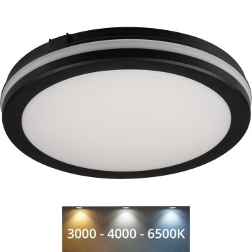LED Outdoor ceiling light BENO E LED/12W/230V 3000/4000/6500K d. 20 cm IP65 black