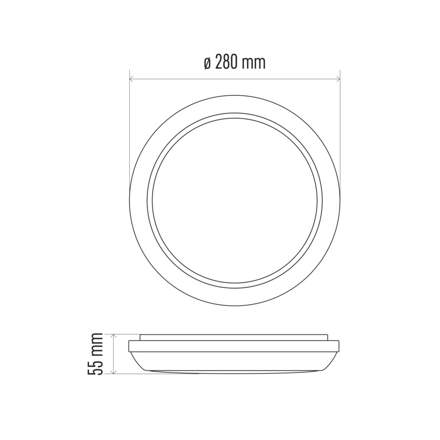 LED Outdoor ceiling light DORI LED/24W/230V IP54 round