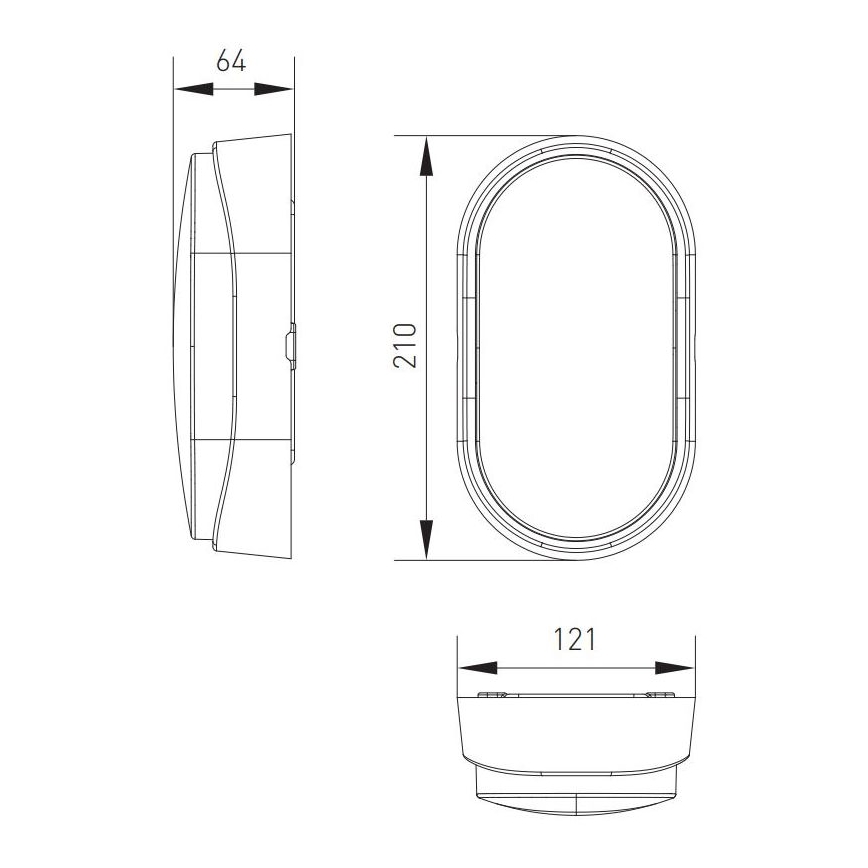 LED Outdoor ceiling light LED/12W/230V 3000/4000/6500K IP65 white