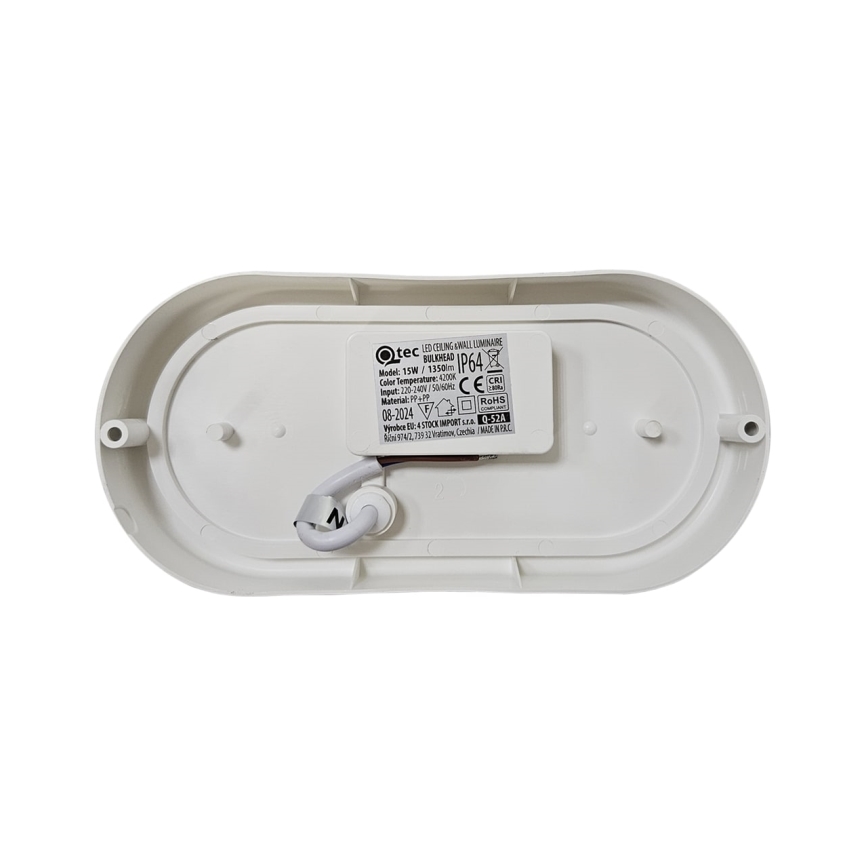 LED Outdoor ceiling light LED/15W/230V 4200K 20x9,8 cm IP64 white