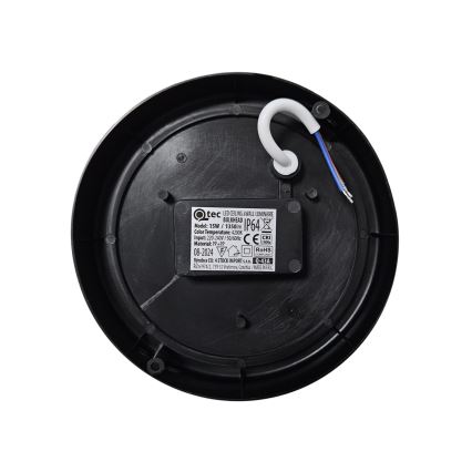 LED Outdoor ceiling light LED/15W/230V 4200K d. 15,5 cm IP64 black