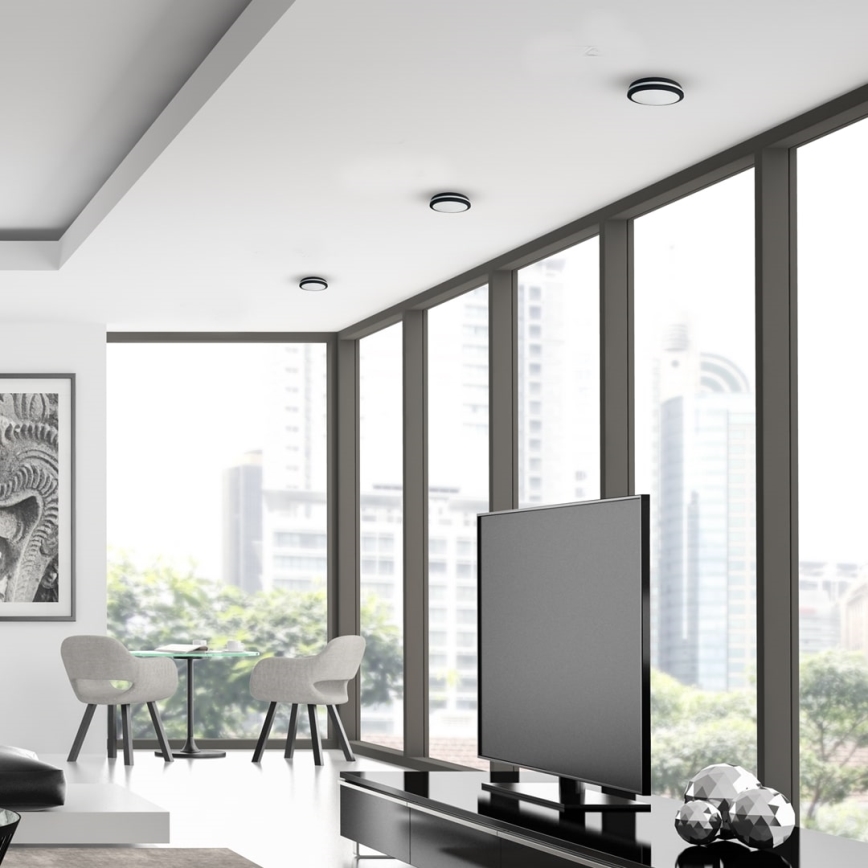 LED Outdoor ceiling light MARLON LED/12W/230V 4000K IP54 black