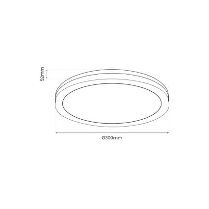 LED Outdoor ceiling light MARLON LED/36W/230V 4000K IP54 black
