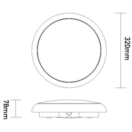 LED Dimmable outdoor ceiling light STROPY LED/12/15/18/22W/230V 3000/4000/6000K IP65 black