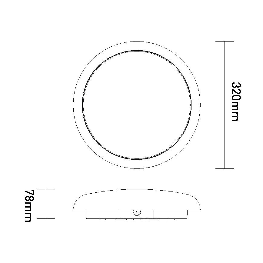 LED Dimmable outdoor ceiling light STROPY LED/12/15/18/22W/230V 3000/4000/6000K IP65 black