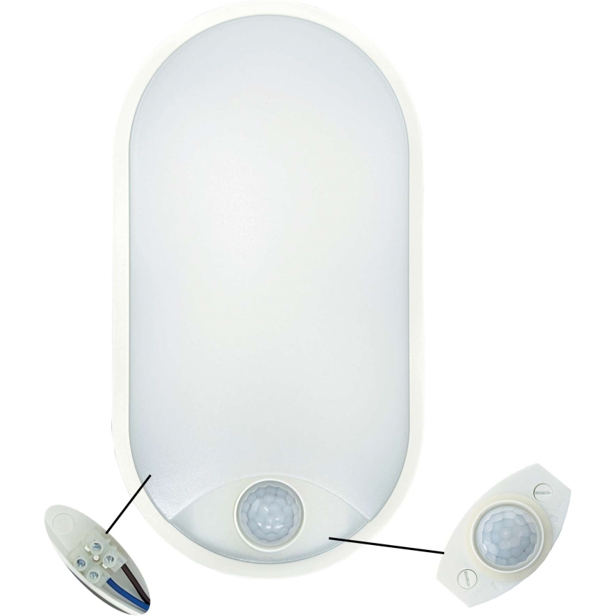 LED Outdoor ceiling light with sensor LED/14W/230V IP54 white
