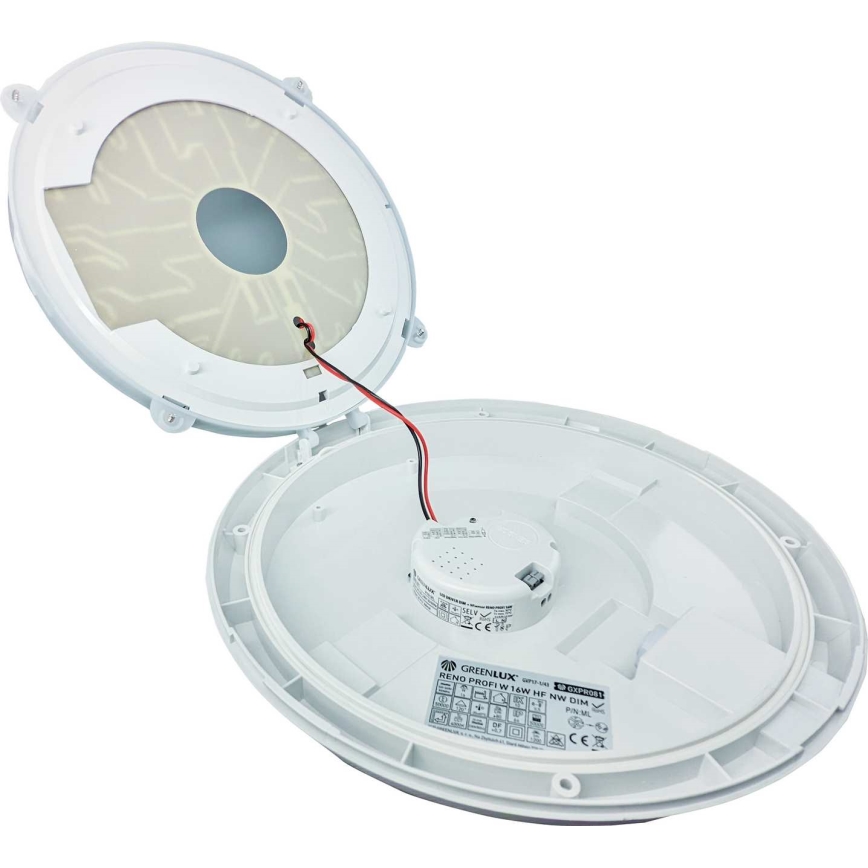 LED Outdoor ceiling light with sensor RENO LED/16W/230V IP66 white