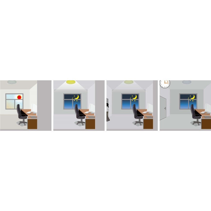 LED Outdoor ceiling light with sensor RENO LED/16W/230V IP66 white