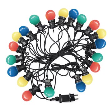 LED Outdoor chain STRING RGB 10m 20xLED/0,5W/230V IP44