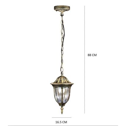 LED Outdoor chandelier FLORENCJA 1xE27/10W/230V IP43