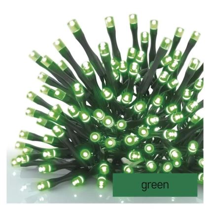 LED Outdoor Christmas chain 100xLED/10m IP44 green