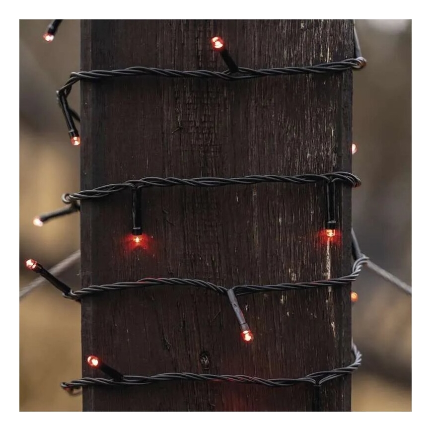 LED Outdoor Christmas chain 100xLED/10m IP44 red