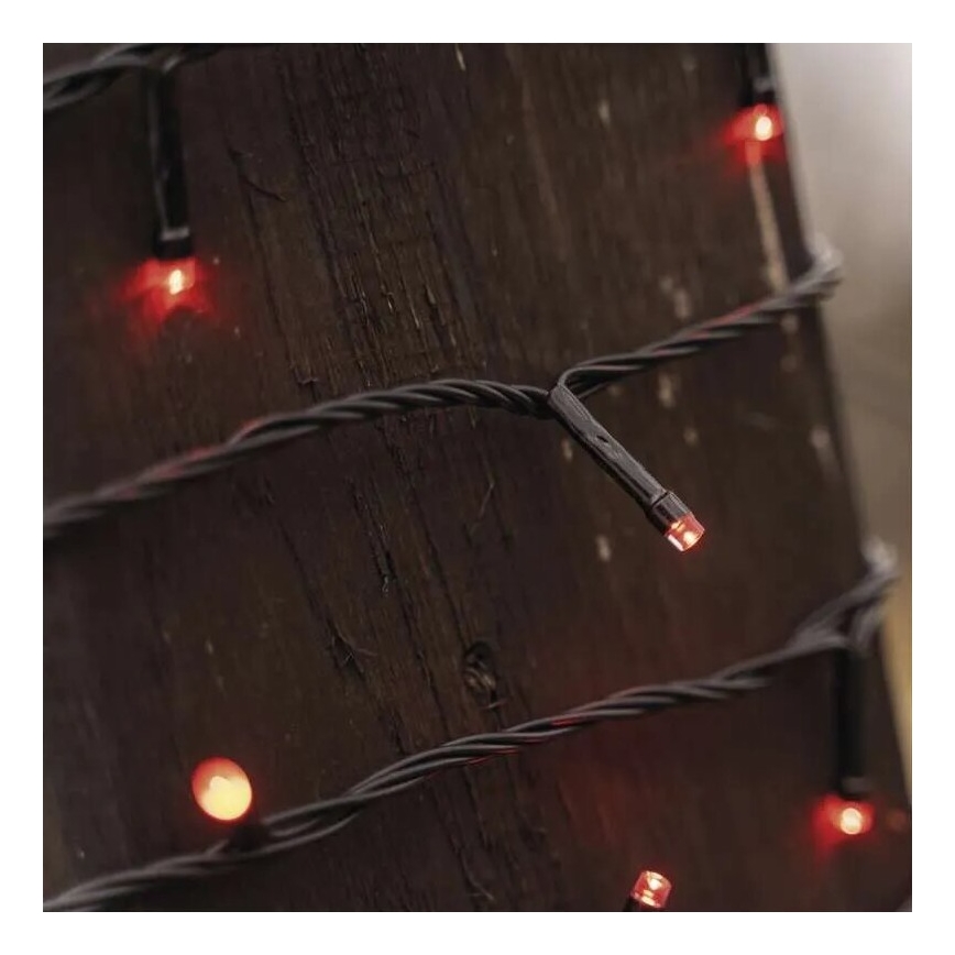 LED Outdoor Christmas chain 100xLED/10m IP44 red