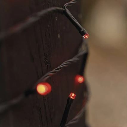 LED Outdoor Christmas chain 100xLED/10m IP44 red