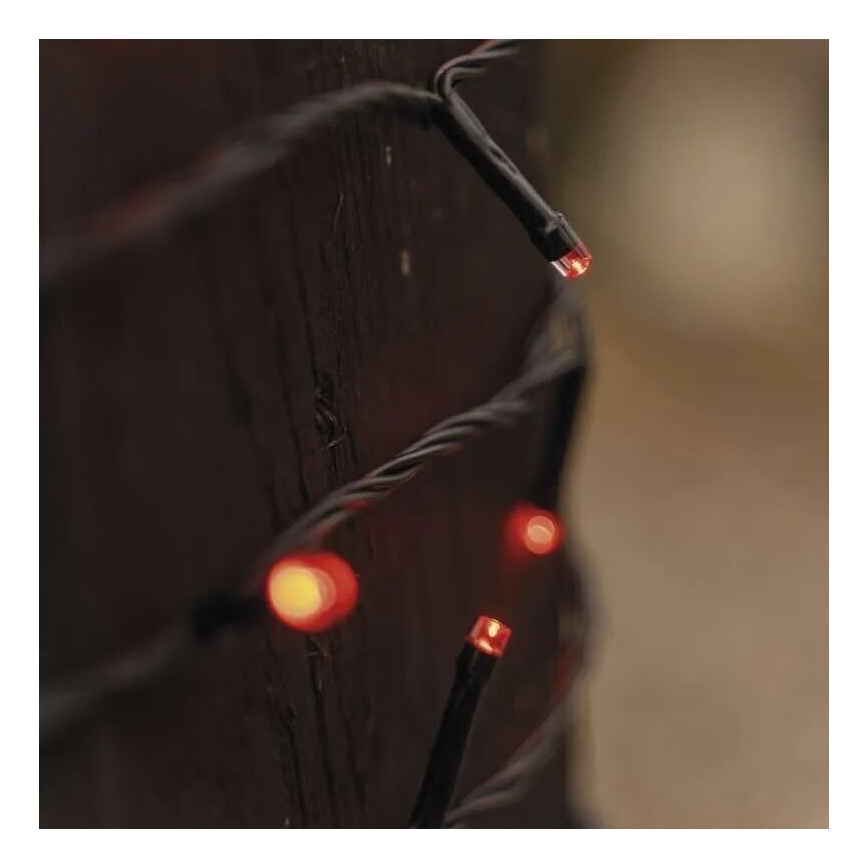 LED Outdoor Christmas chain 100xLED/10m IP44 red