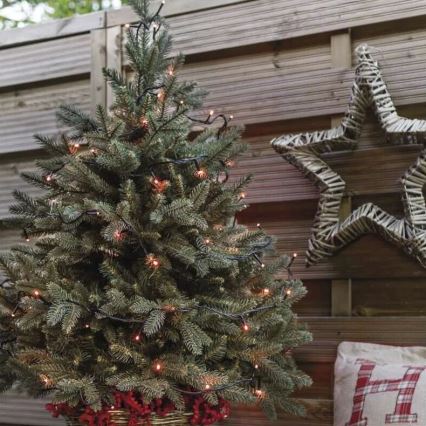 LED Outdoor Christmas chain 100xLED/10m IP44 red