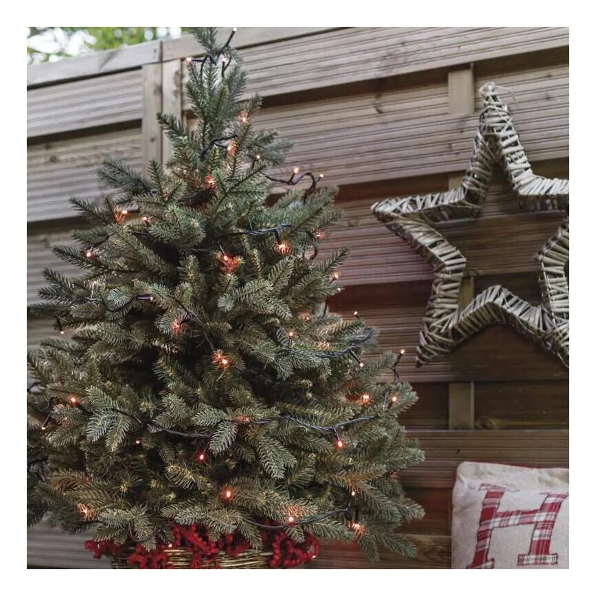 LED Outdoor Christmas chain 100xLED/10m IP44 red