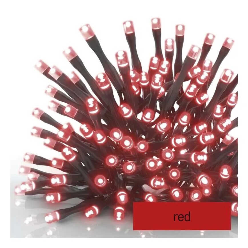 LED Outdoor Christmas chain 100xLED/10m IP44 red