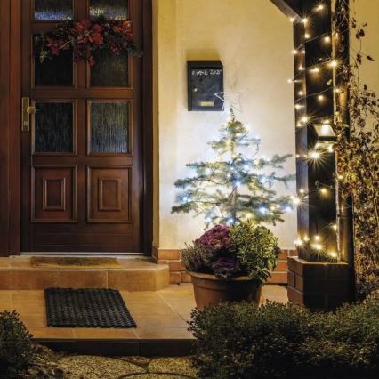 LED Outdoor Christmas chain 100xLED/10m IP44 warm/cool white