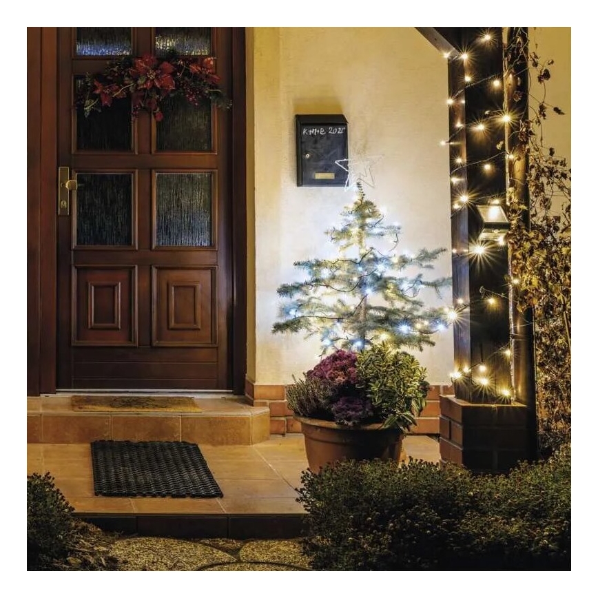 LED Outdoor Christmas chain 100xLED/10m IP44 warm/cool white