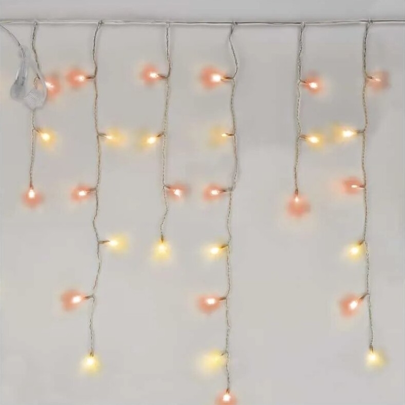 LED Outdoor Christmas chain 100xLED/2,5x0,9m IP44 red/vintage
