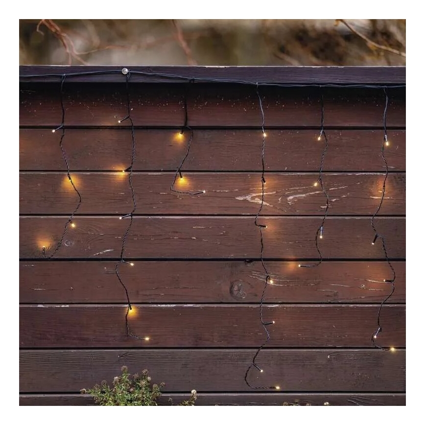 LED Outdoor Christmas chain 100xLED/2,5x0,9m IP44 warm white