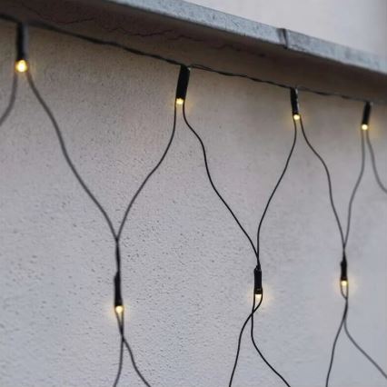 LED Outdoor Christmas chain 160xLED/2x1,5m IP44 warm white