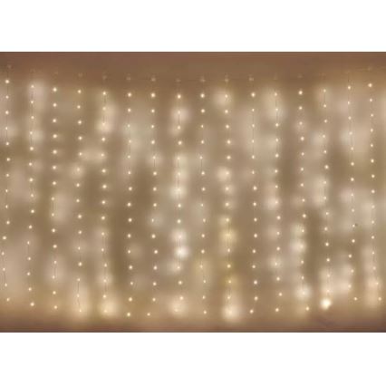 LED Outdoor Christmas chain 180xLED/8 functions 6,7 m IP44 warm white