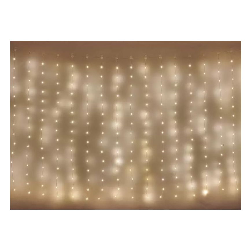 LED Outdoor Christmas chain 180xLED/8 functions 6,7 m IP44 warm white